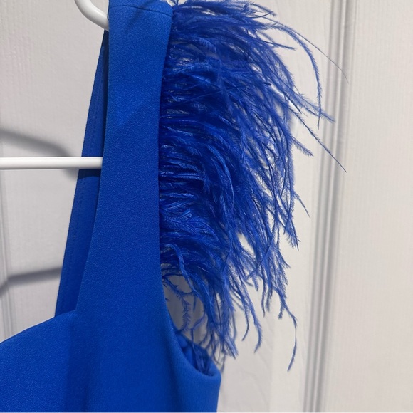 Sheath Midi dress square neck royal blue, size 2 by Adrianna - Picture 8 of 11